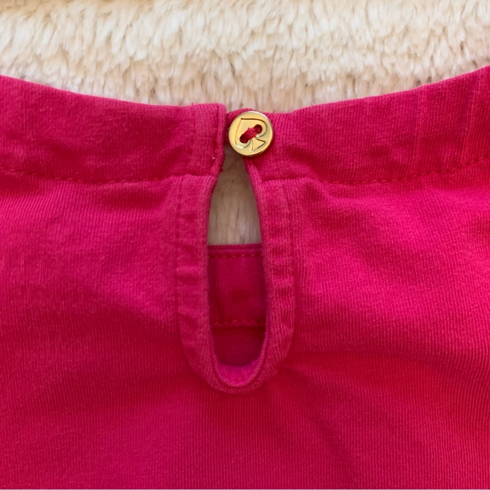 Kate Spade Glitter Explanation Point Pink Long Sleeve Tee with Keyhole Back - Picture 6 of 6